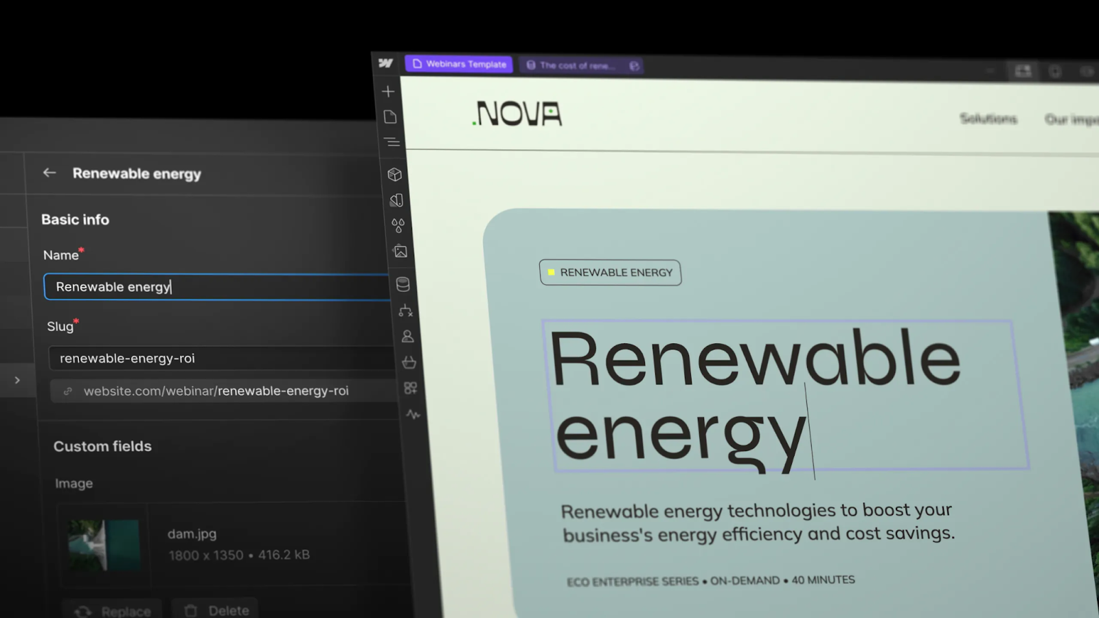CMS editing ability on canvas - new added feature