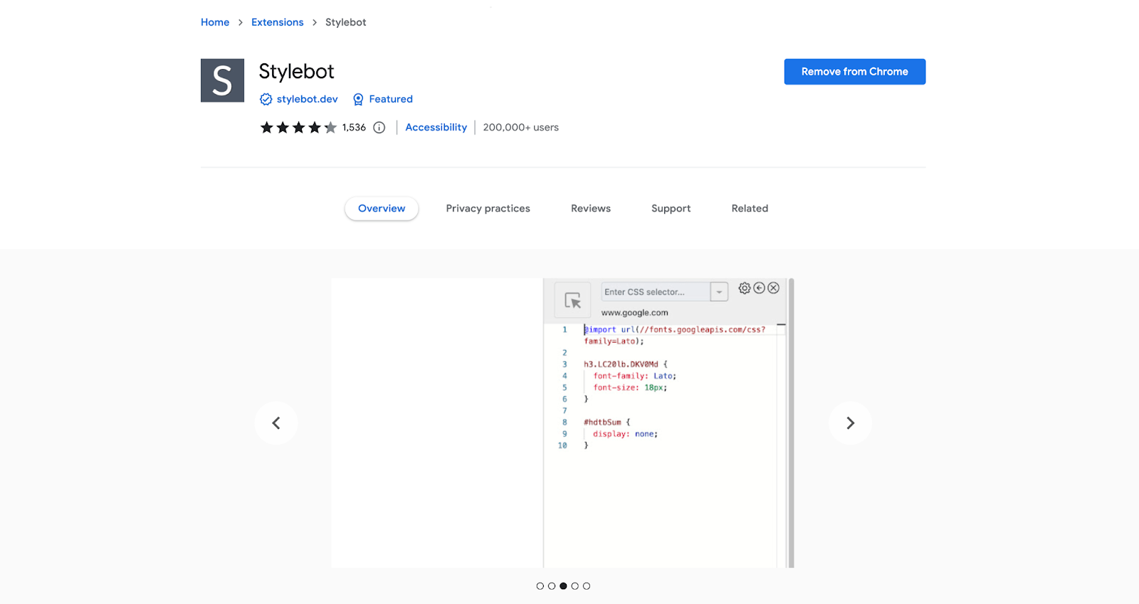Stylebot - A CSS editing chrome extension for web developers