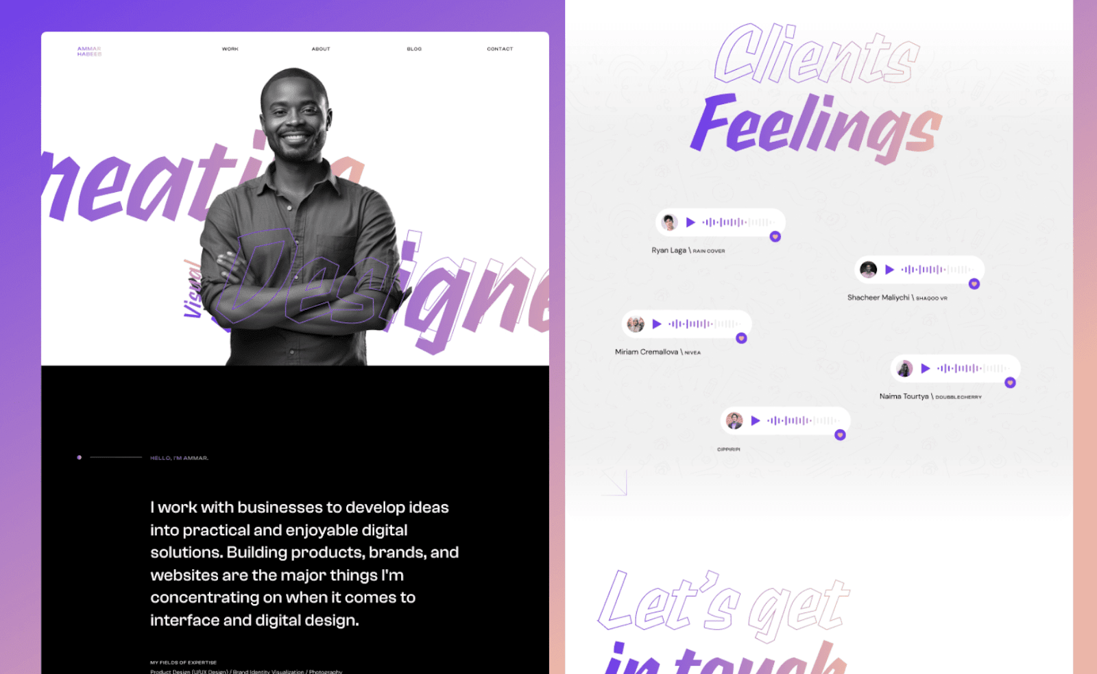 Webflow portfolio template website Marrakesh - Wedoflow