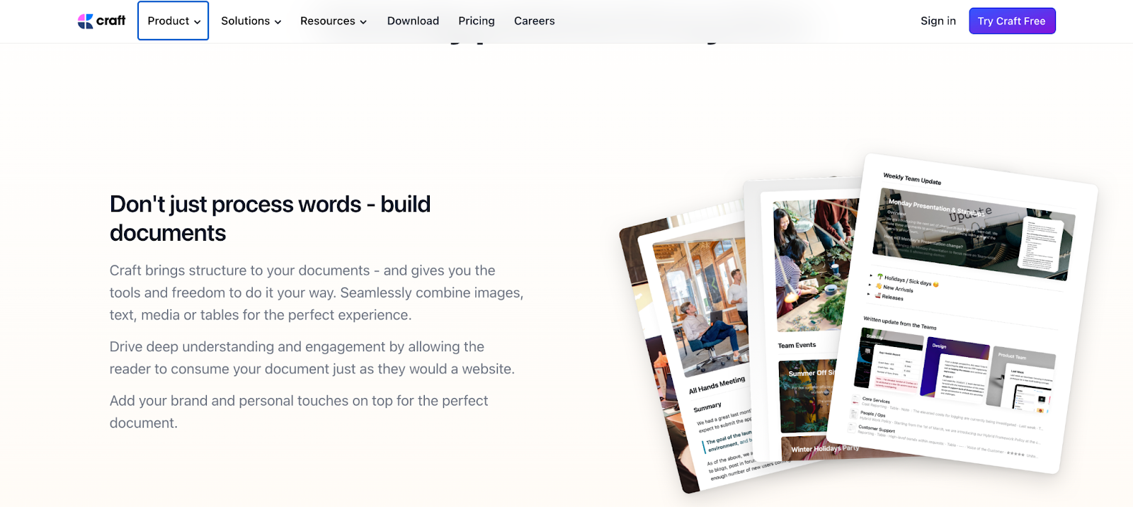 Craft - startup with a Webflow website
