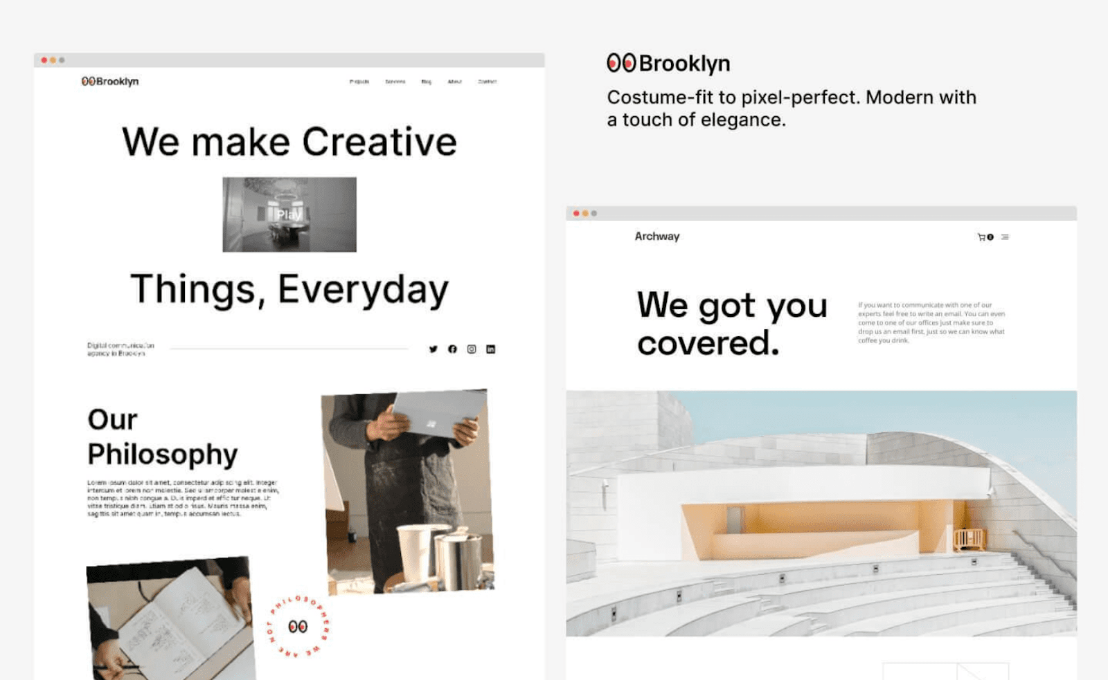 Webflow portfolio template website Brooklyn - Wedoflow
