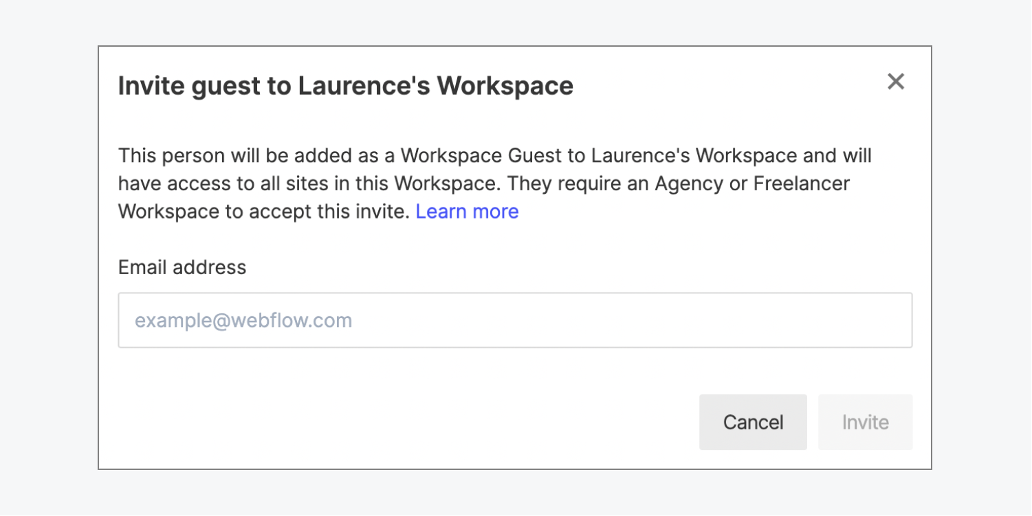 How to invite a guest on your Webflow Workspace? Wedoflow
