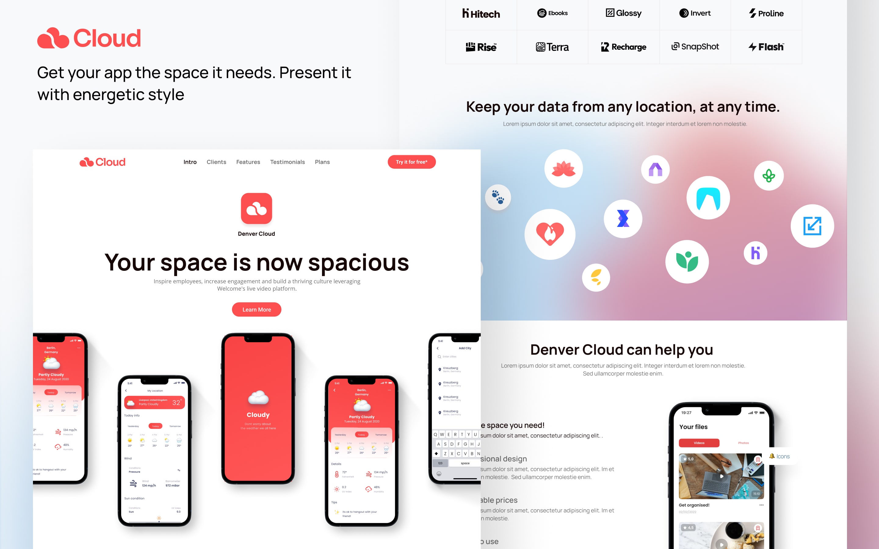 Modern and minimalist Webflow web application template - Denver. Wedoflow agency