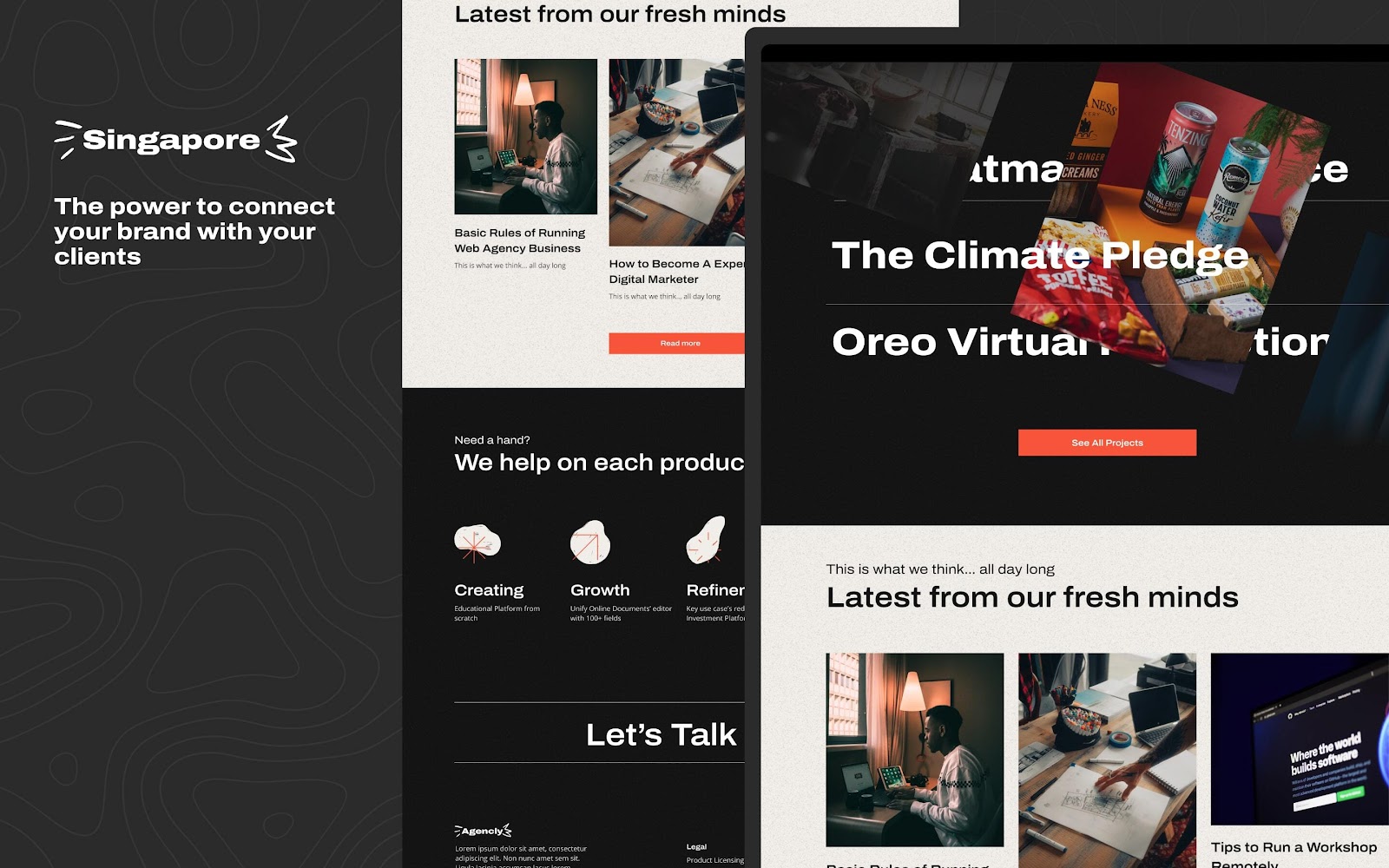 Singapore agency website template, Singapore webflow agency template, responsive Webflow template – Wedoflow template