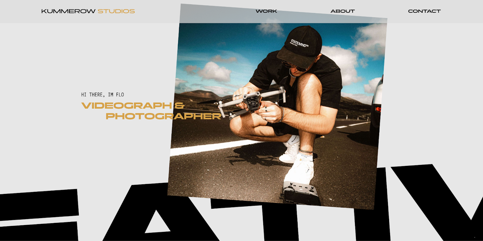 The homepage view of Florian Kummerow's portfolio website