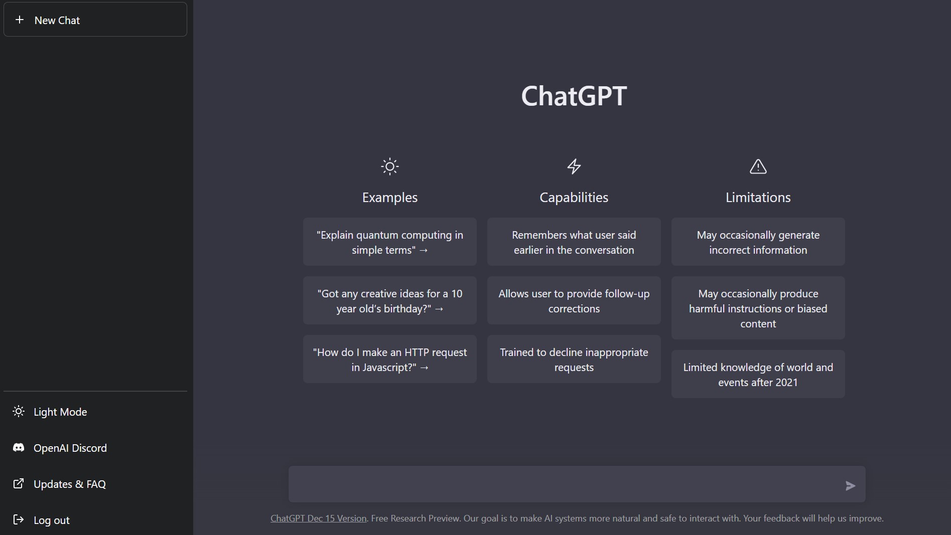 chatgpt home preview
