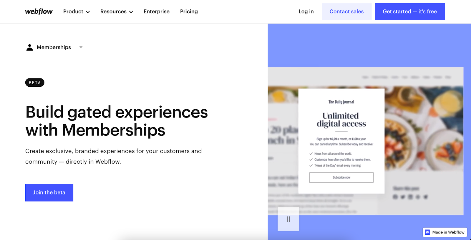 webflow membership - how it works and how can content creators benefit from it