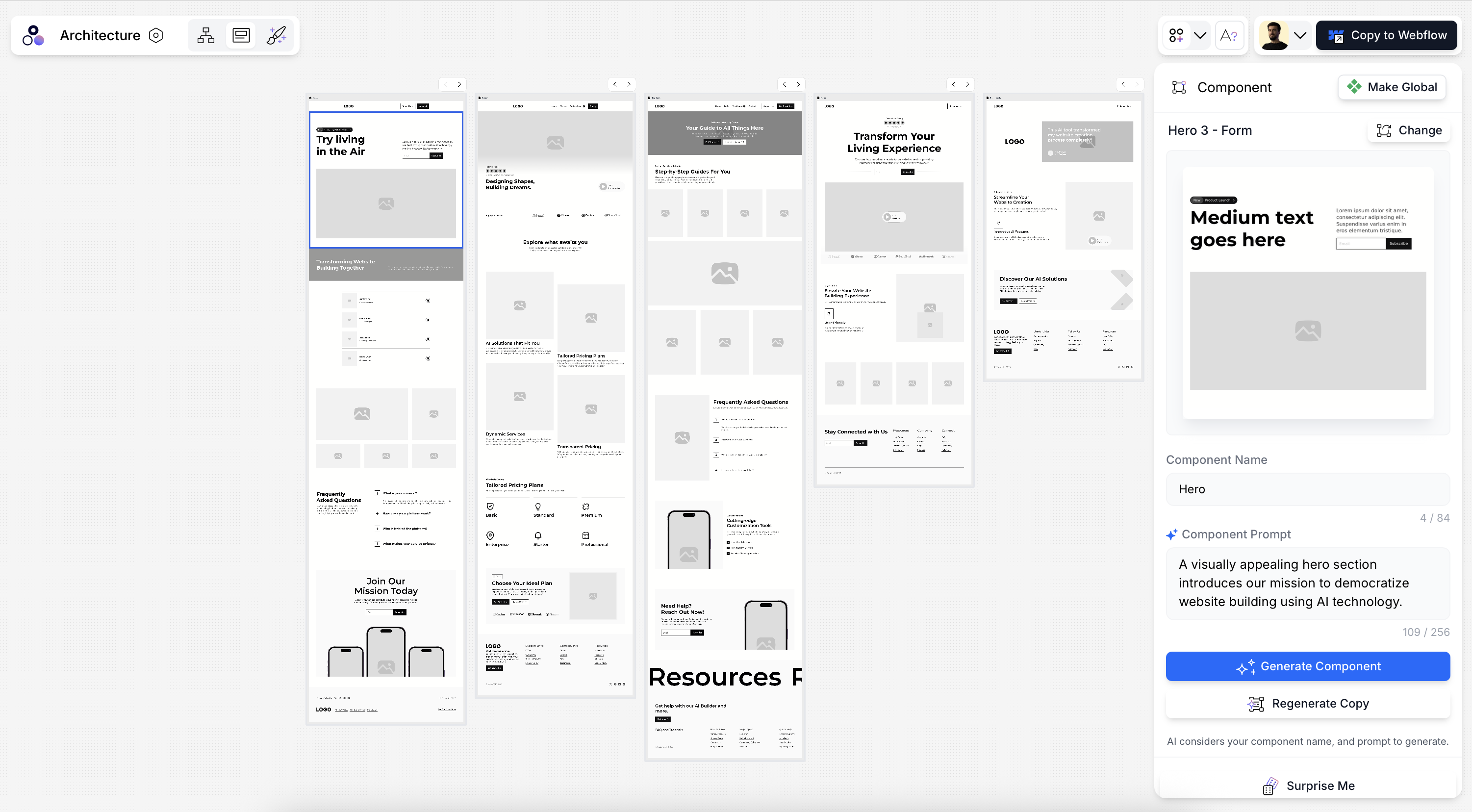 Modulify Wireframe generation