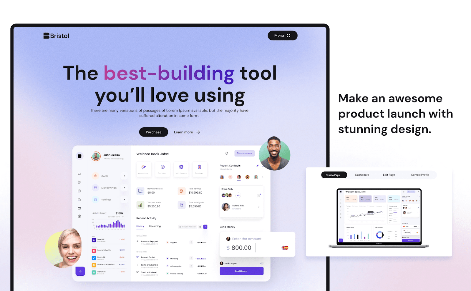 Bristol Web App Template - App Website Template Bristol - Wedoflow