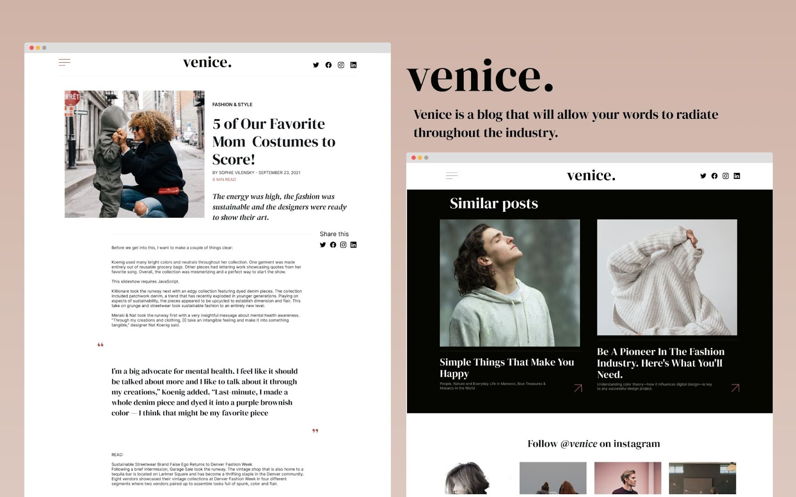 Venice Webflow template for designers and photographers, freelancers or agencies- Wedoflow