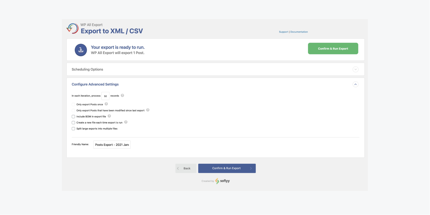export the wordpress content to XML/CVS when migrating to Webflow