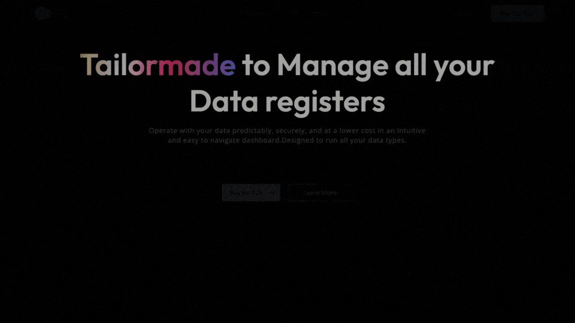 Vancouver SaaS template - gif preview of homepage