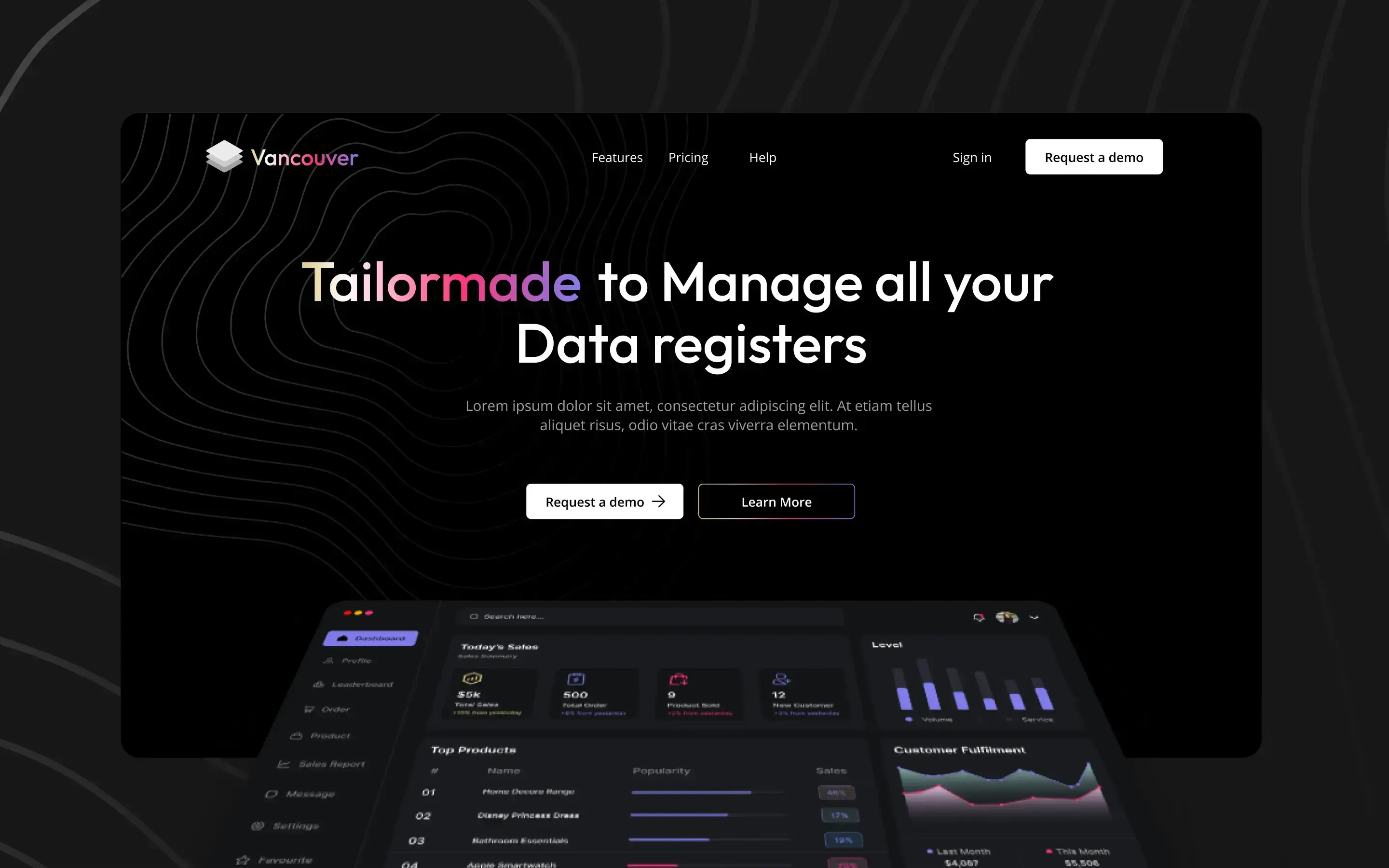 A view of the Vancouver Plus Webflow SaaS website template - Meticulously crafted webflow template from Azwedo/Wedoflow