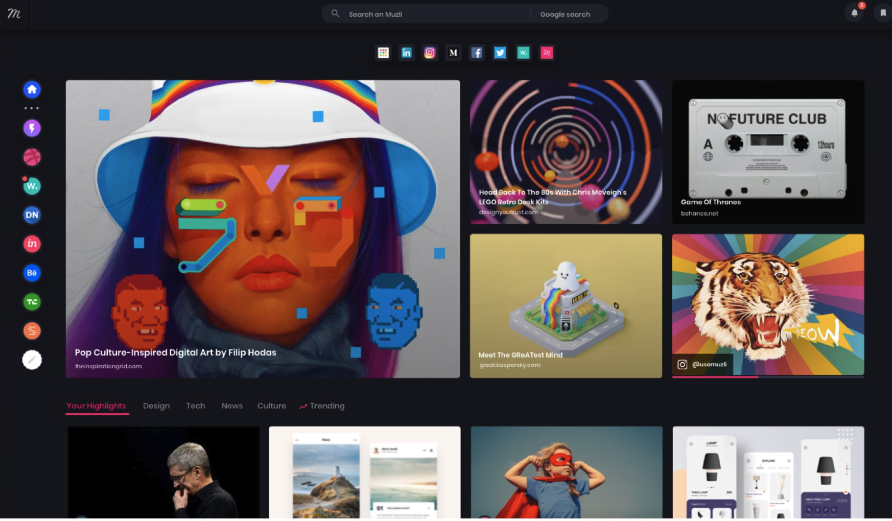 Muzli Chrome extension β Wedoflow