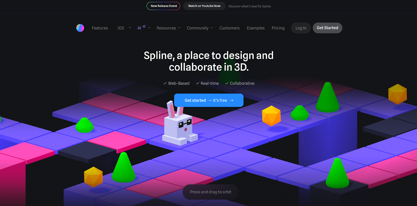 Spline 3D design animation software
