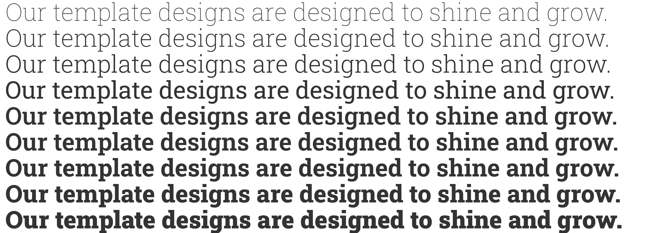 Explore the Roboto Slab font style