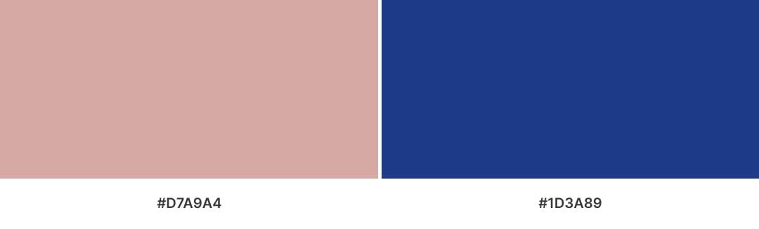 pale pink and navy blue classy color combination