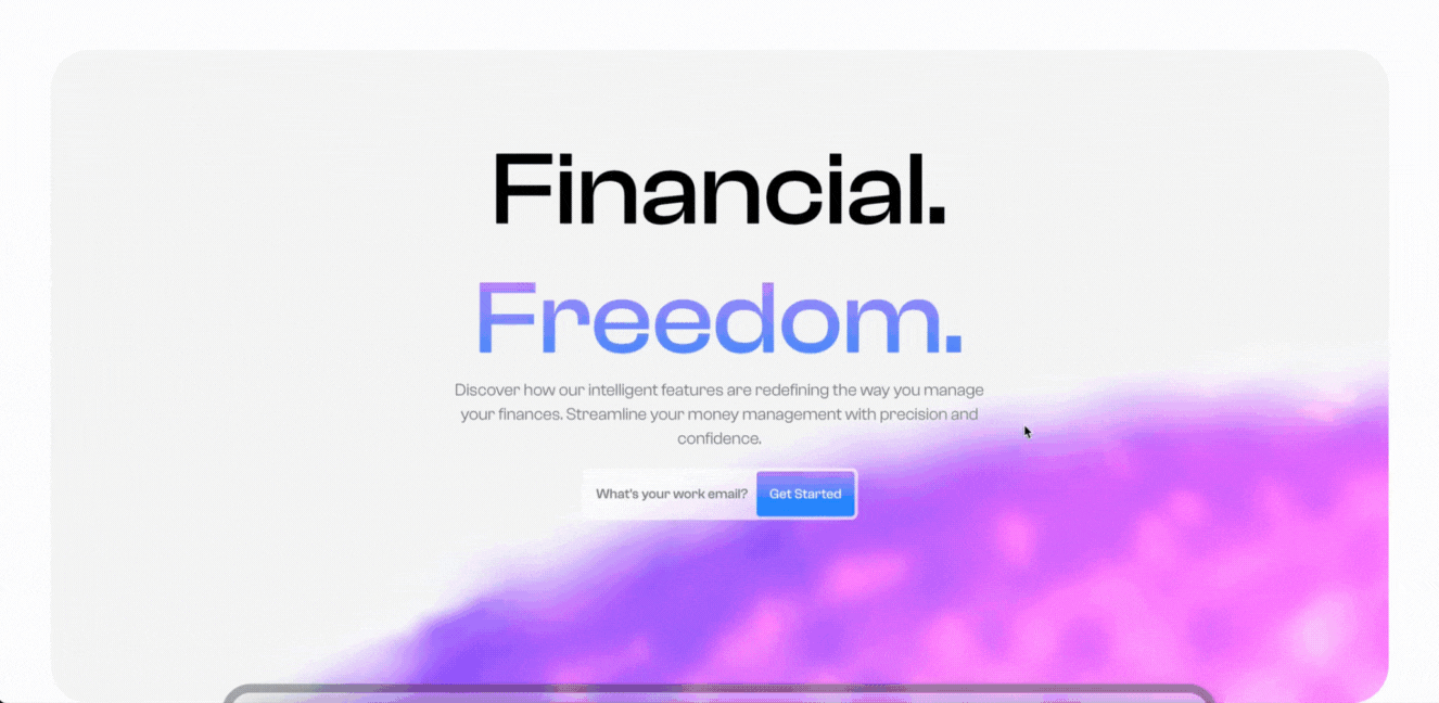 A gif preview of the Memphis Webflow SaaS template made by Wedoflow