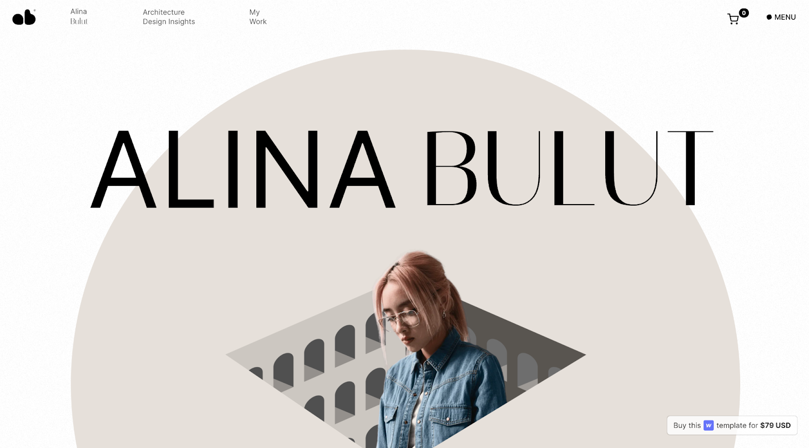 Webflow template Istanbul, a portfolio for students of architecture