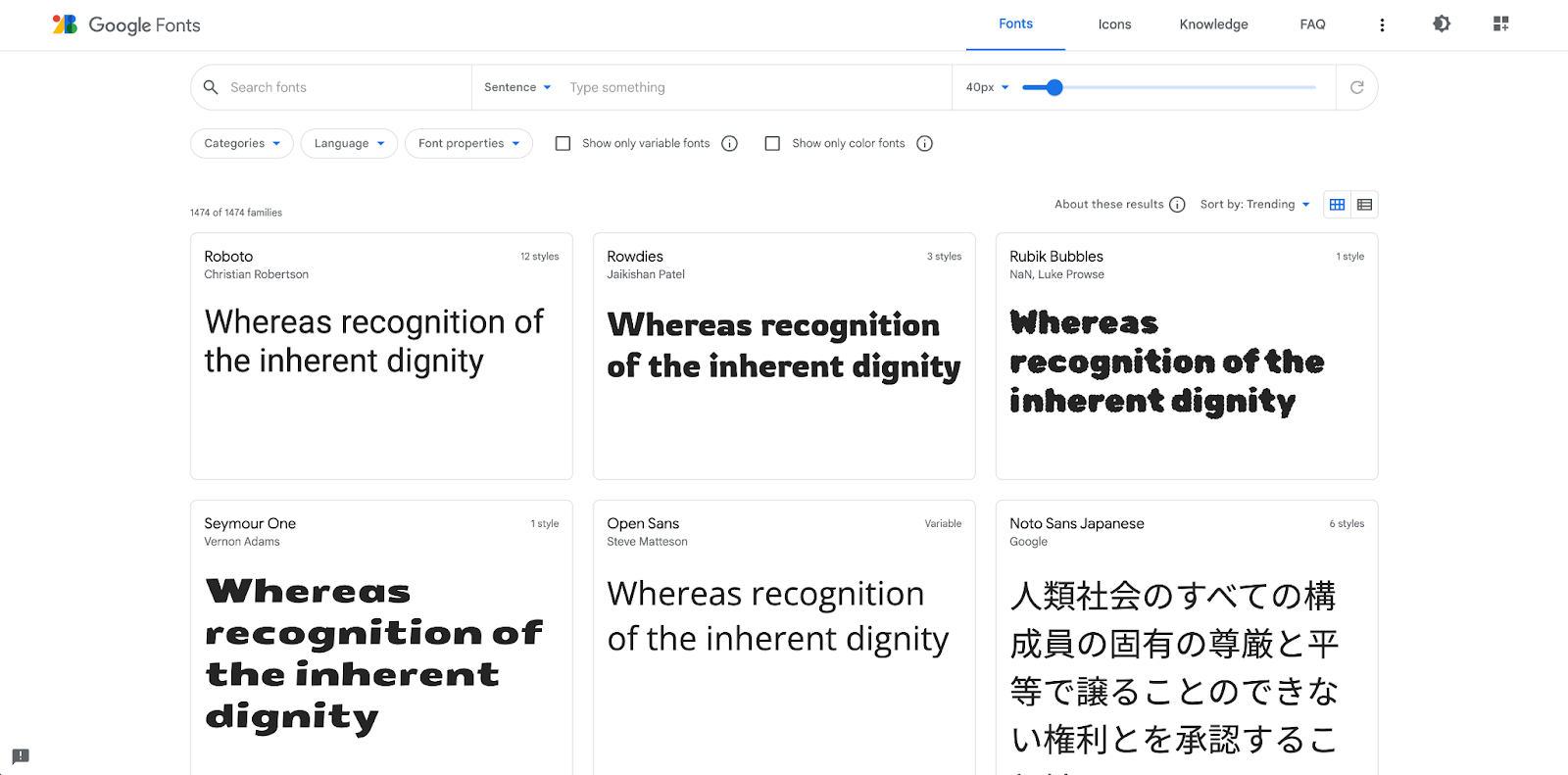 google fonts for designers. typography inspiration for designers