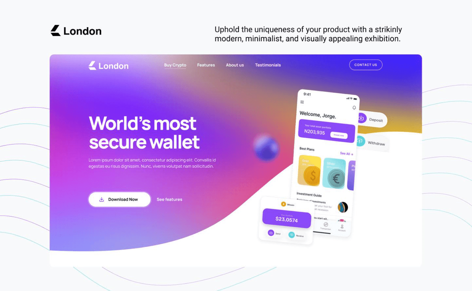 London Web App Template - App Website Template London - Wedoflow
