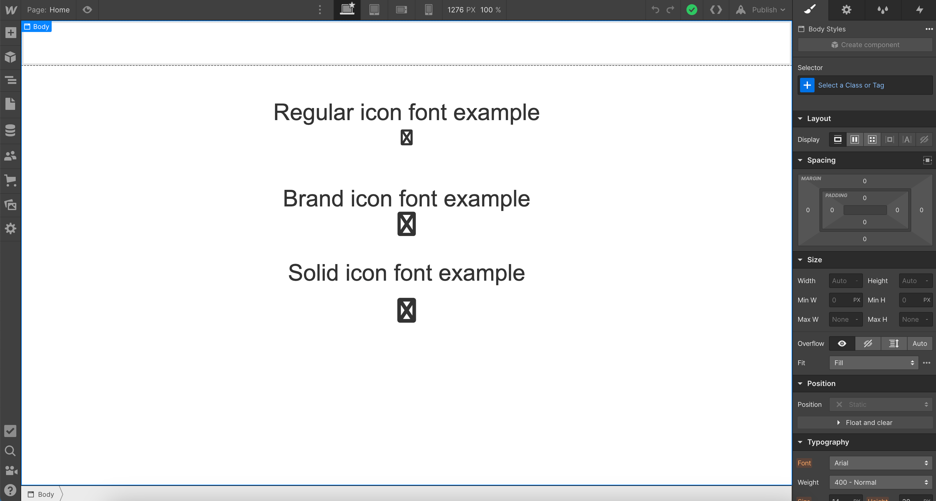 how do font icons work in Webflow - Wedoflow