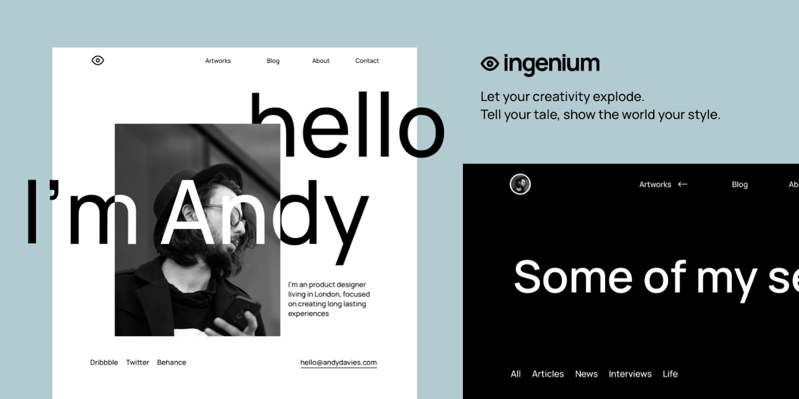 A showcase of the Ingenium webflow portoflio template