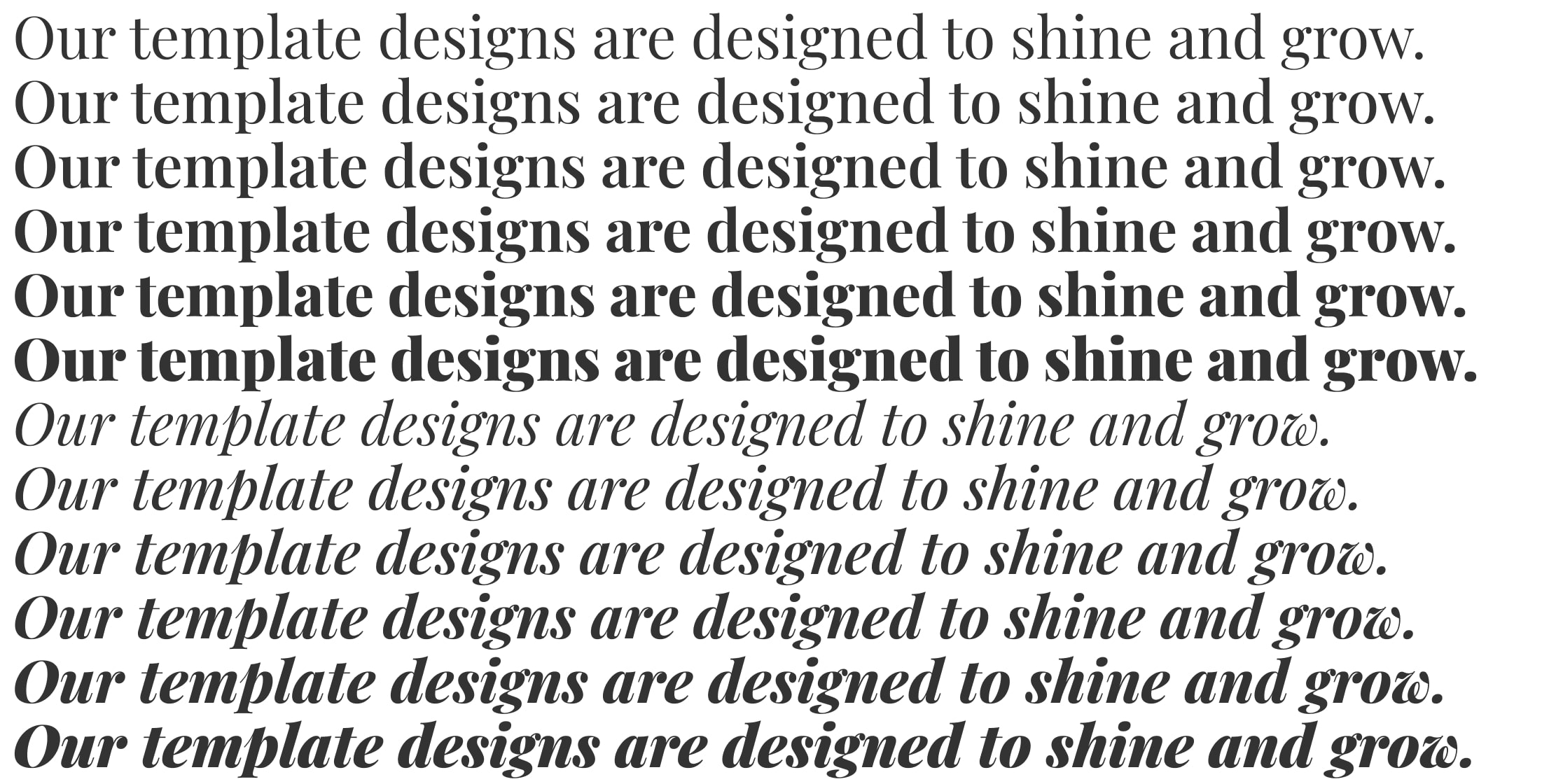 playfair font style