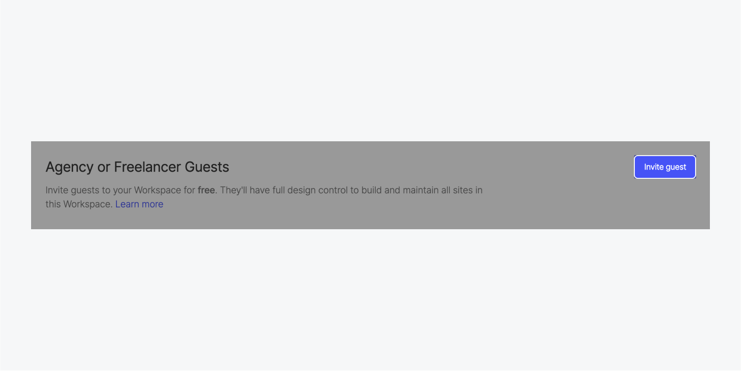 How to invite an agency or freelancer guests on your Webflow Workspace? - Wedoflow