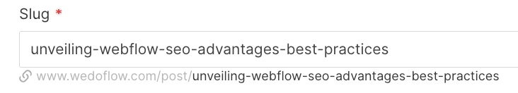 URL structure in Webflow - Wedoflow