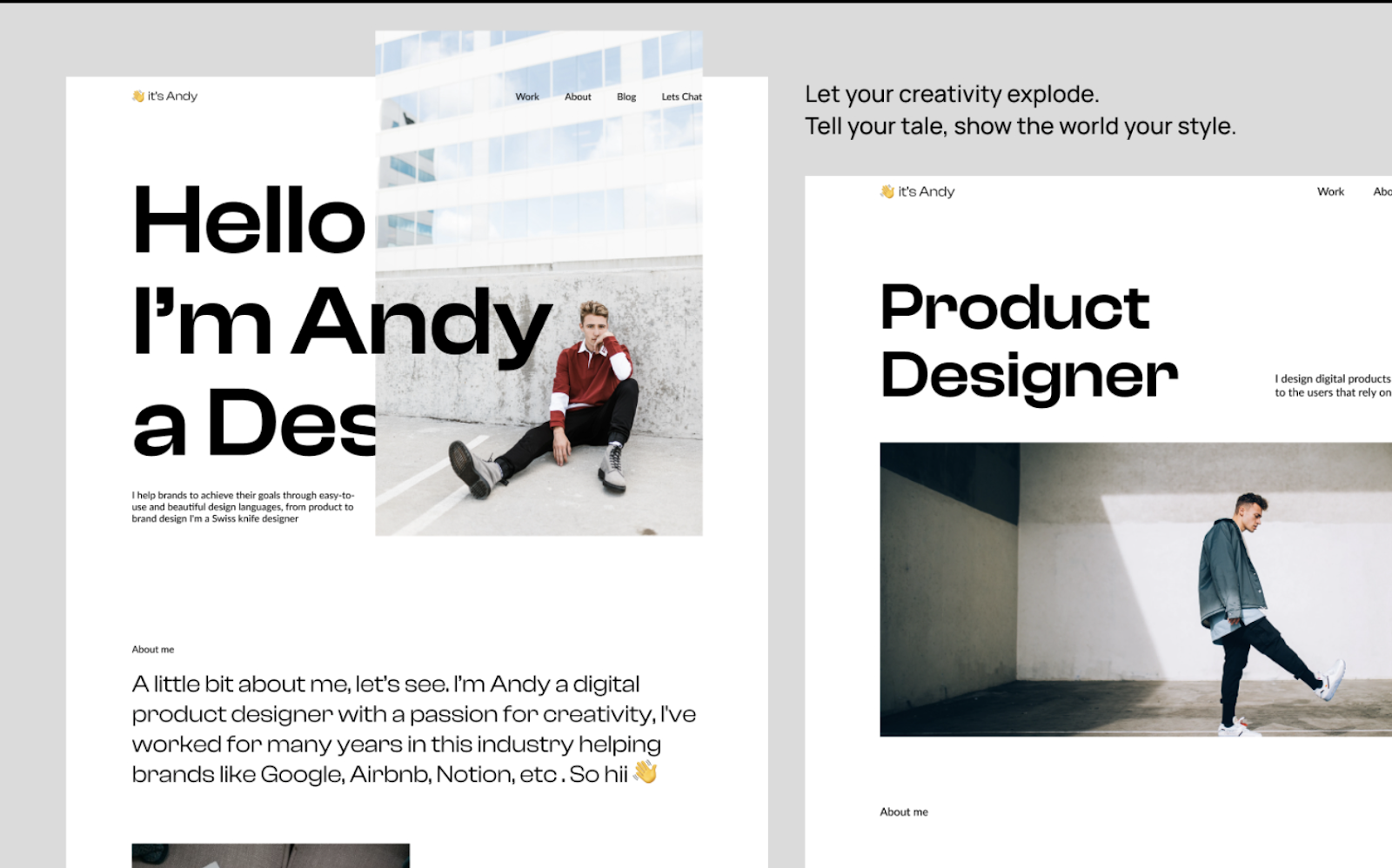 White theme Webflow portfolio template - Santorini Wedoflow portfolio template