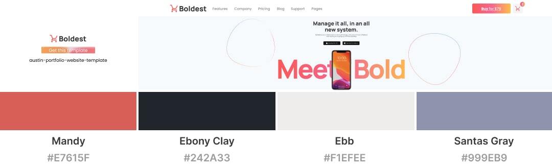 bright color palette combination for web design, white color combination for web design. - Boldest webflow app template from Wedoflow