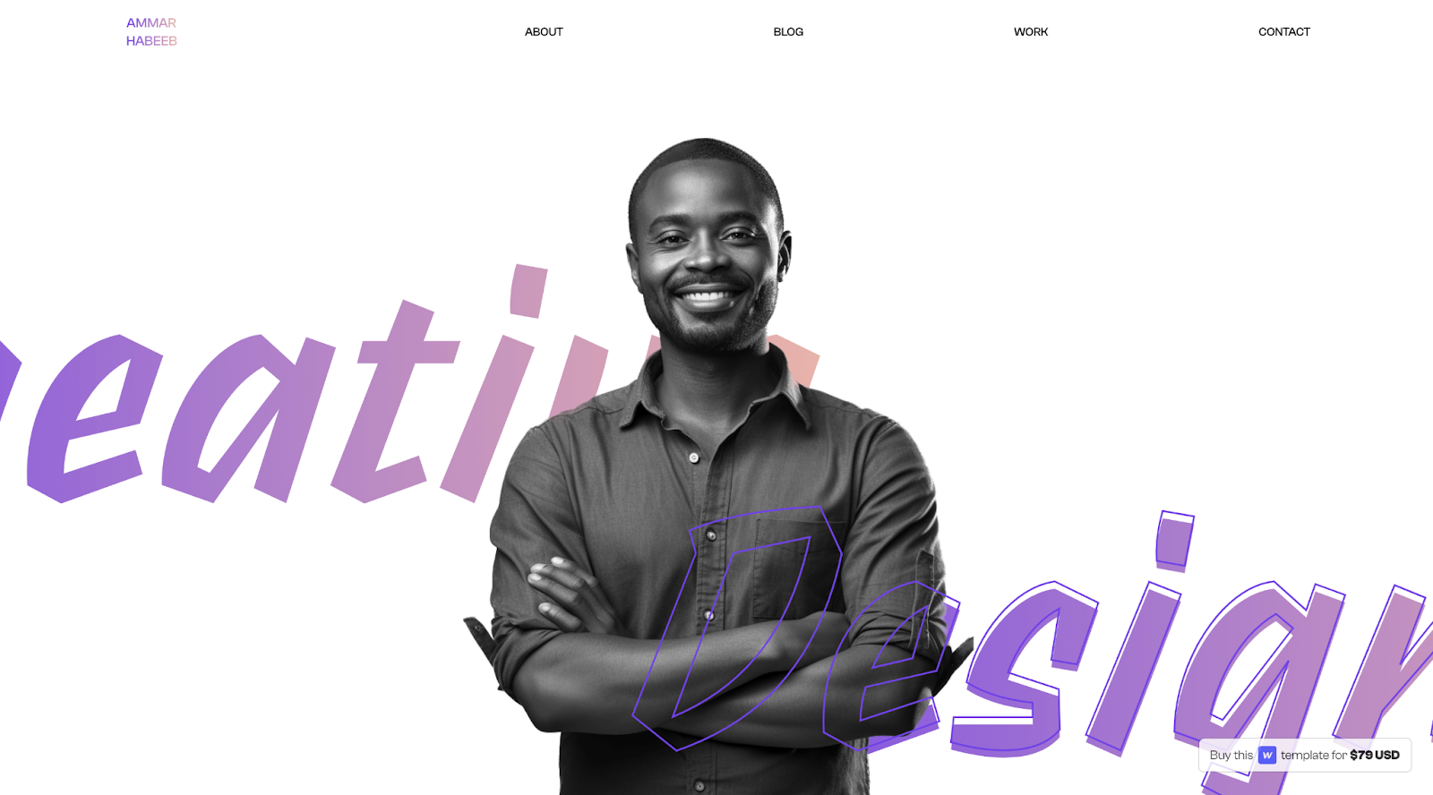 Webflow template Marrakesh, a portfolio website design