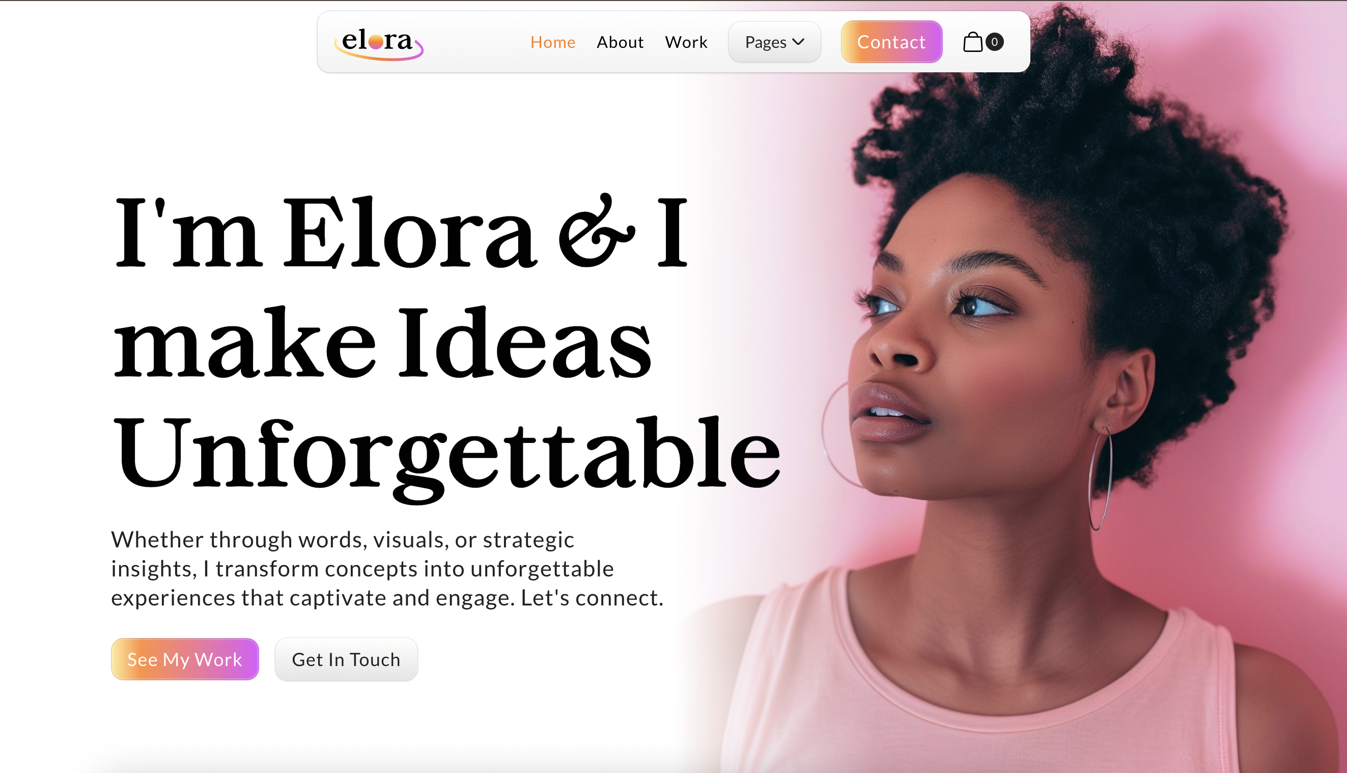 Webflow Portfolio template designed with Modulify and Webflow
