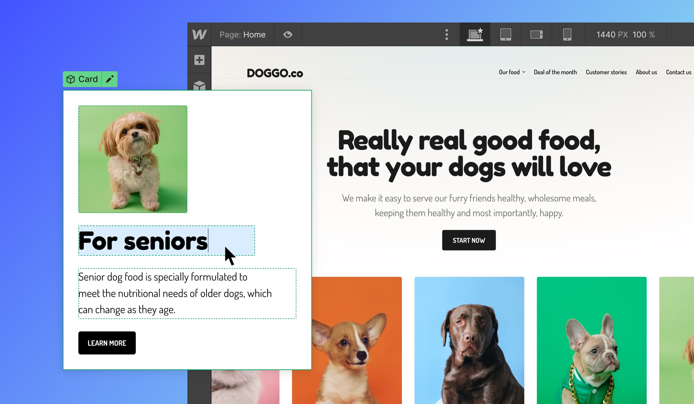a webflow interface picture showing the usability update to components