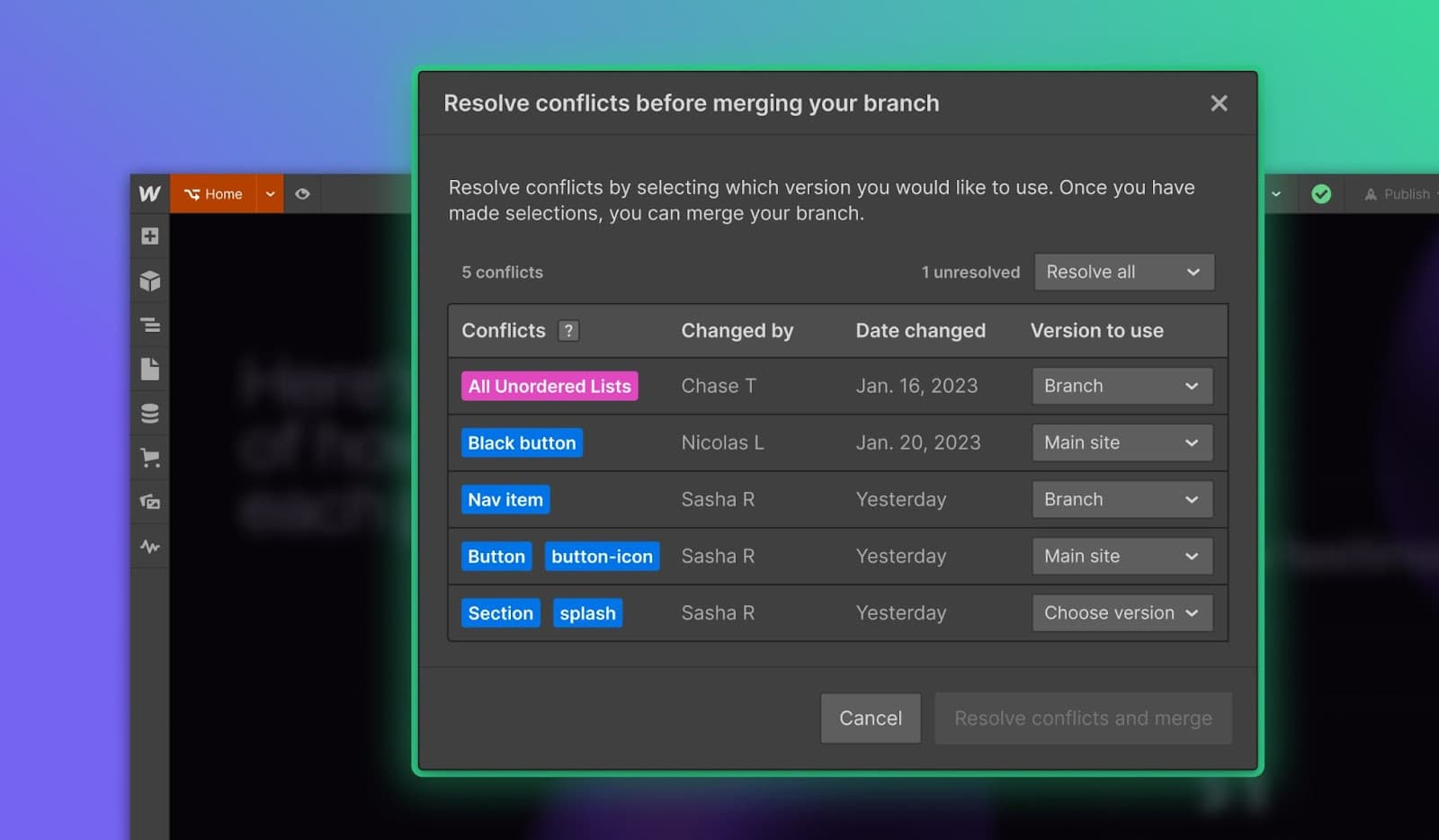 An image showing page branching new enhancements features