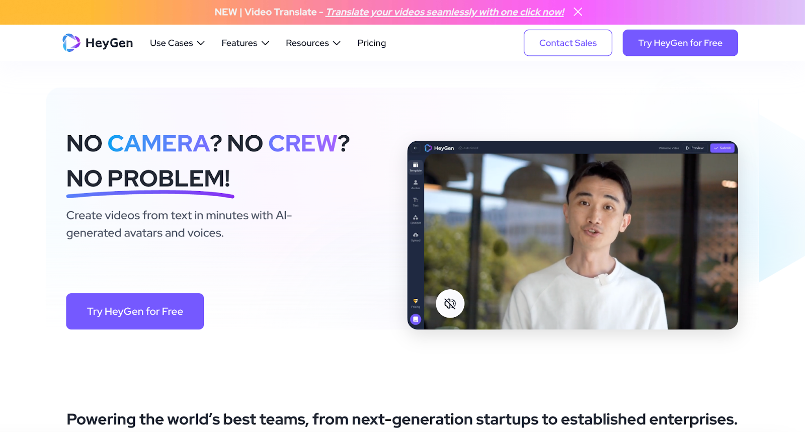 HeyGen - an AI tool that creates AI generated videos with avatars and voices from text