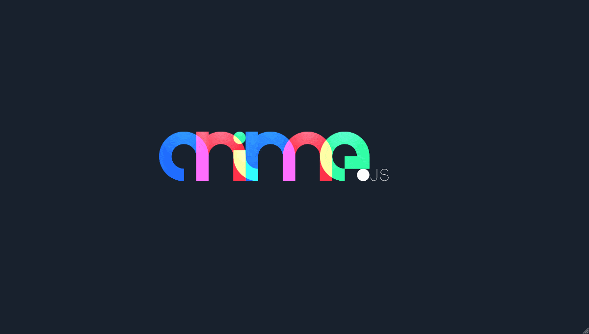 A Javascript animation example showing the word anime on motion