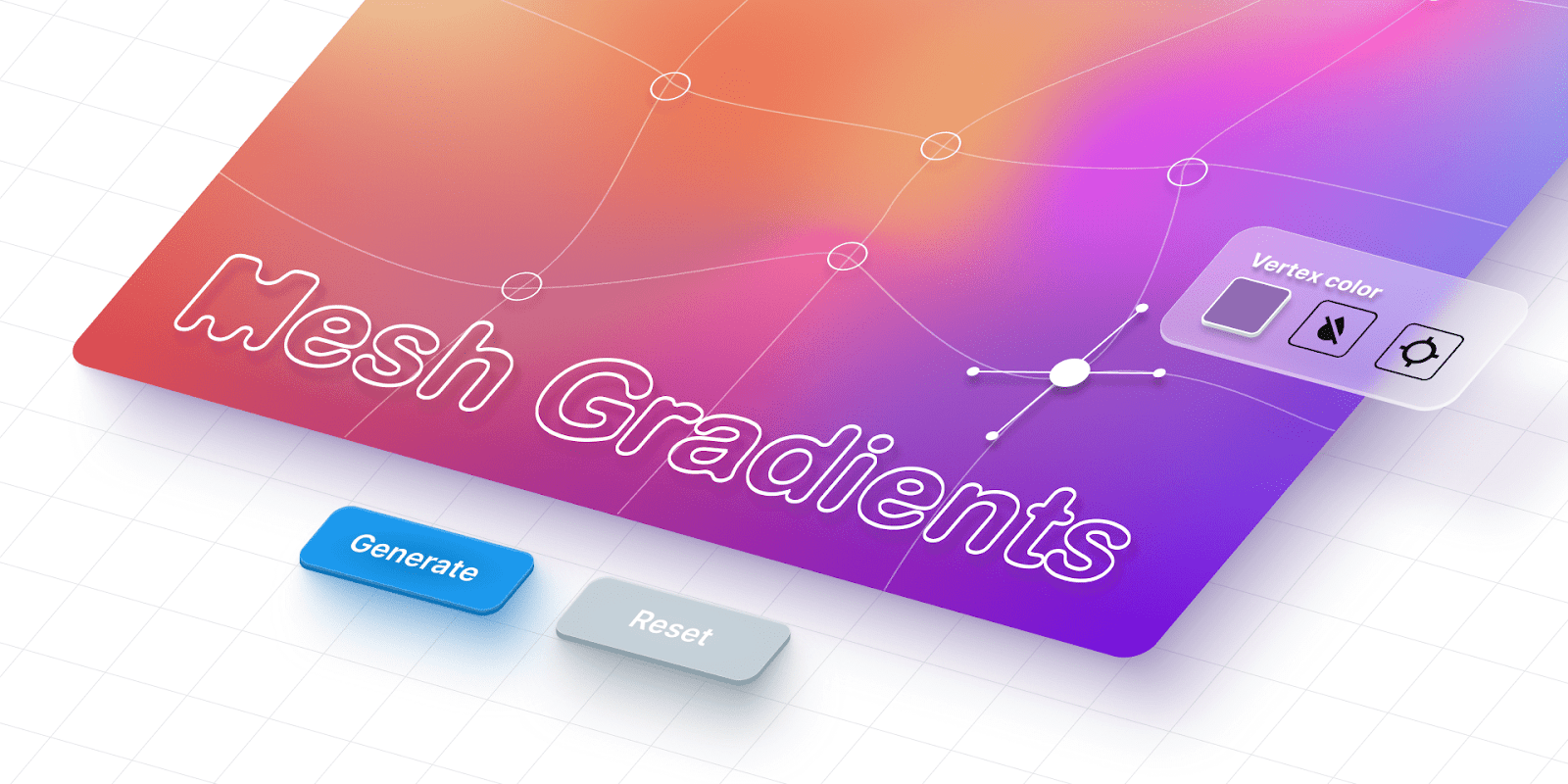 Mesh Gradient figma plugin - used to easily add mesh gradients to your designs