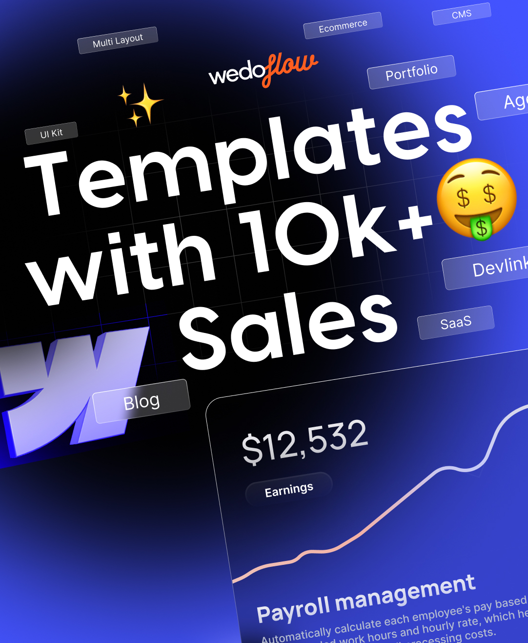 Premium Webflow Templates with 10k+ Sales