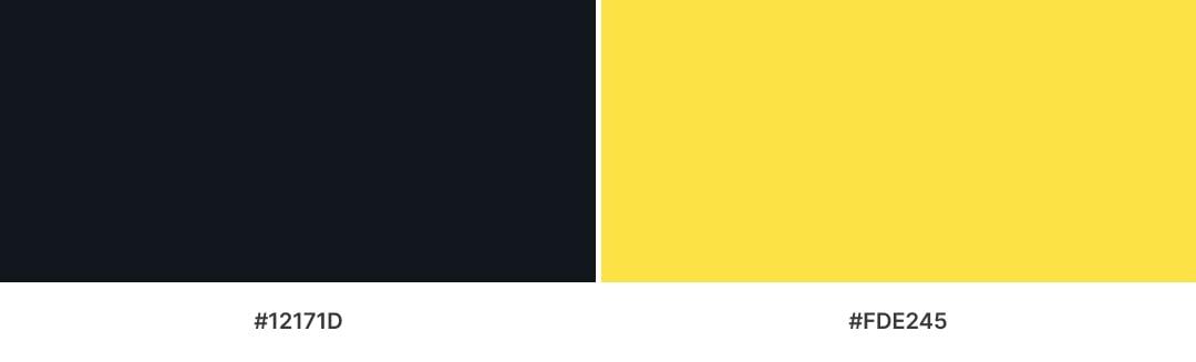 black and yellow color combination for web design