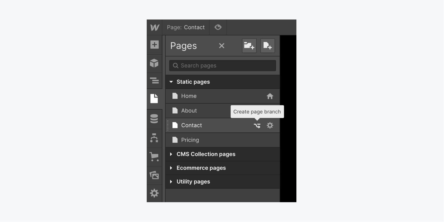 How to branch and merge a page? Wedoflow