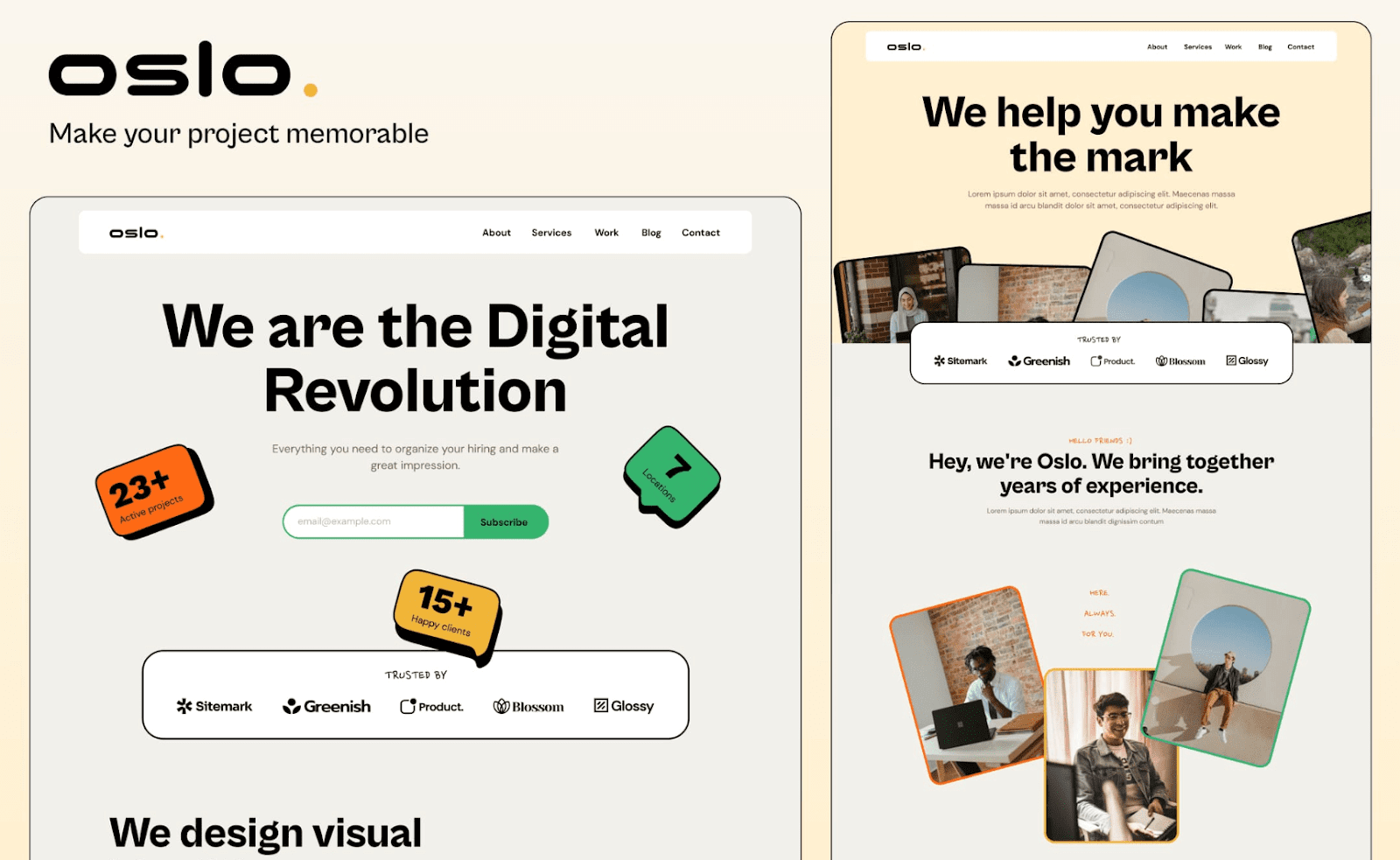 Oslo Webflow portfolio template website - Wedoflow