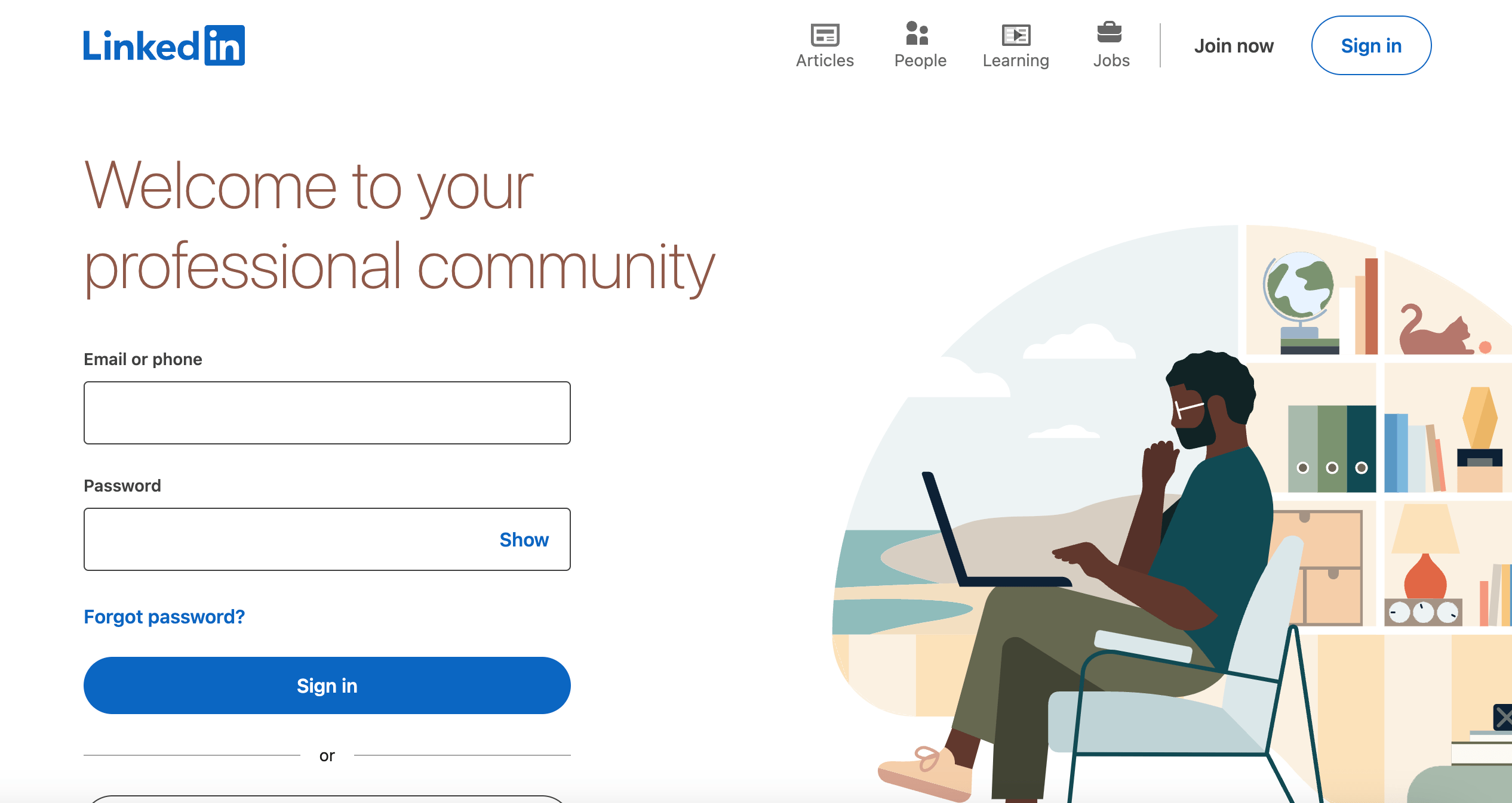 Linkein homepage screenshot view - Wedoflow