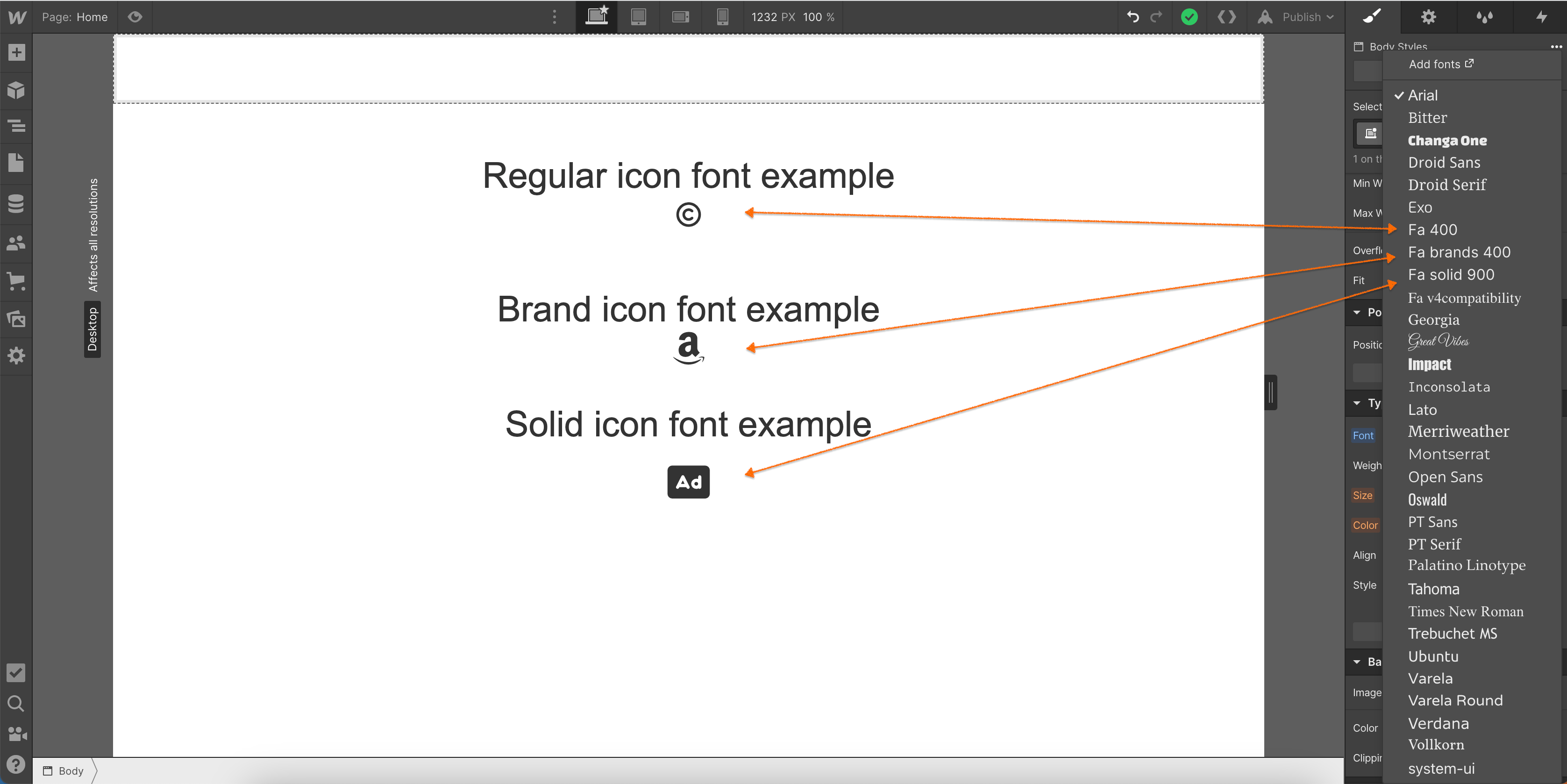 How to install font icons in Webflow - Wedoflow