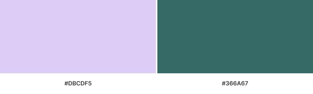 lavender and dark teal color combination for web design
