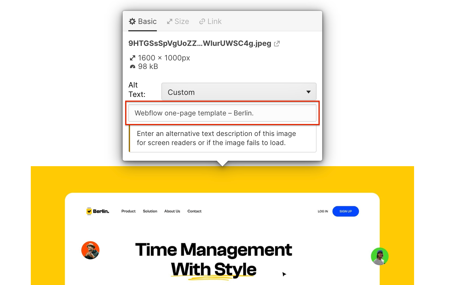 Adding Alt tags in Webflow - Wedoflow