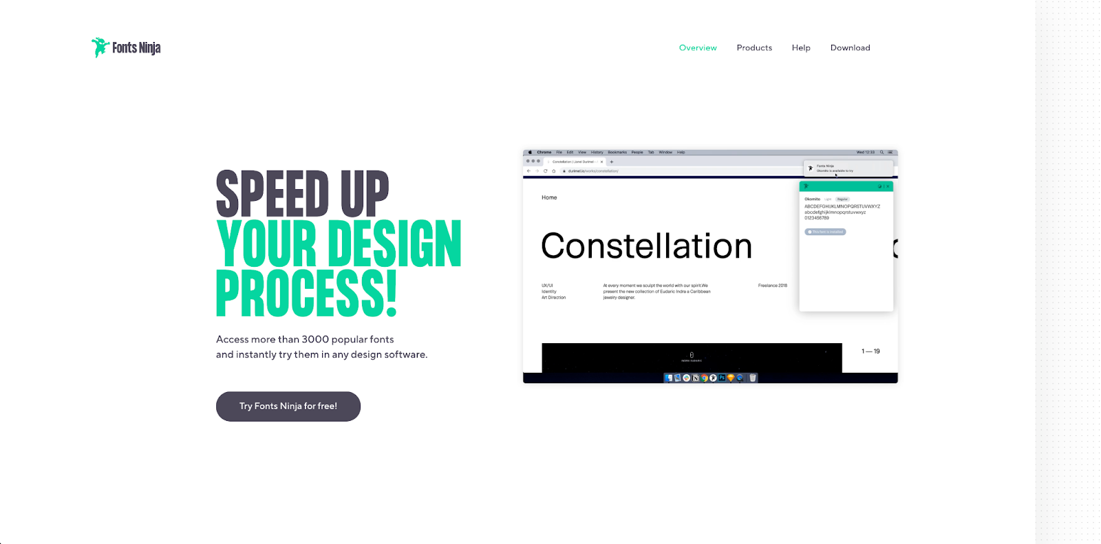 Fonts ninja typography for designers. typography inspiration for designers