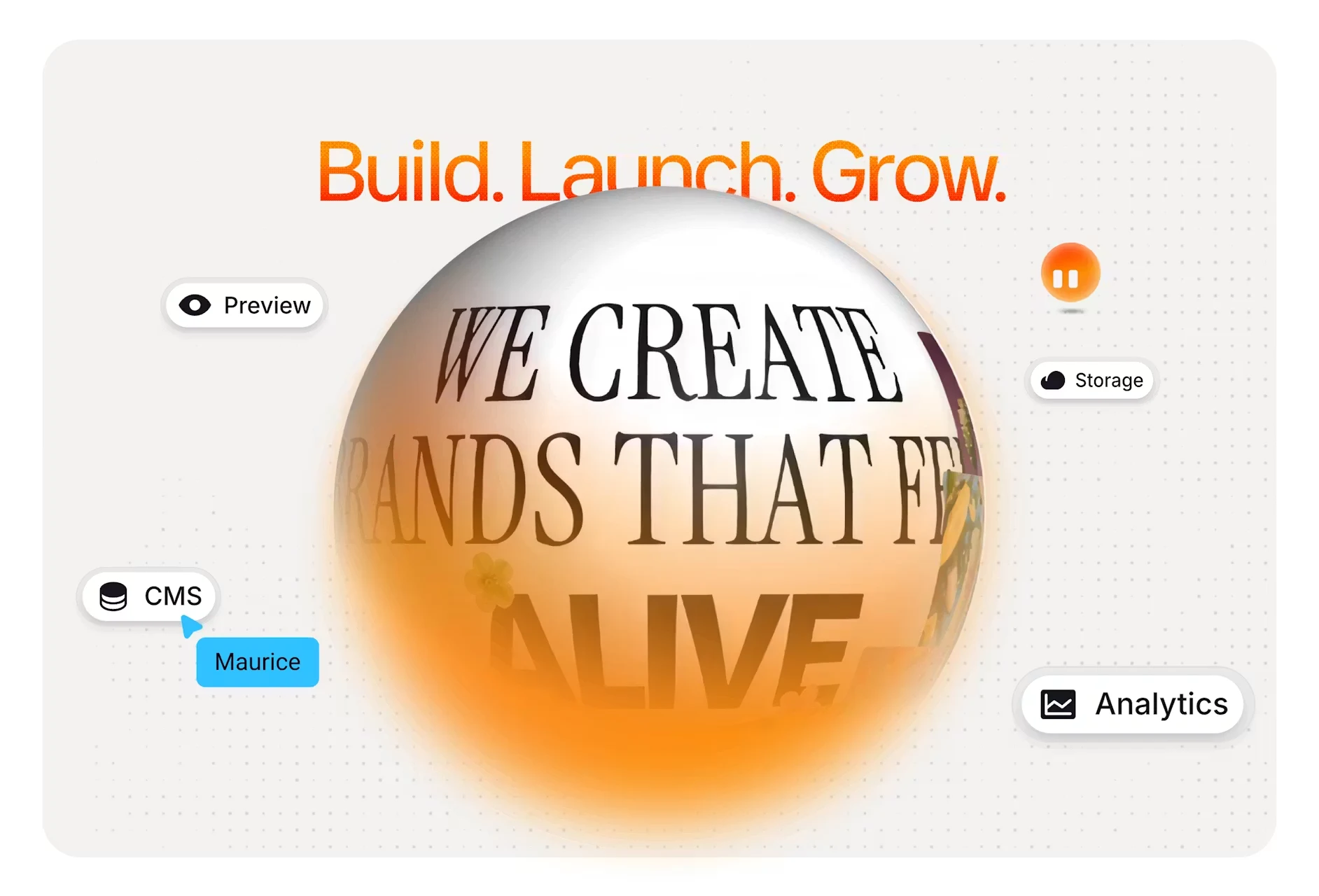 Modulify includes preview, CMS, storage and analytics