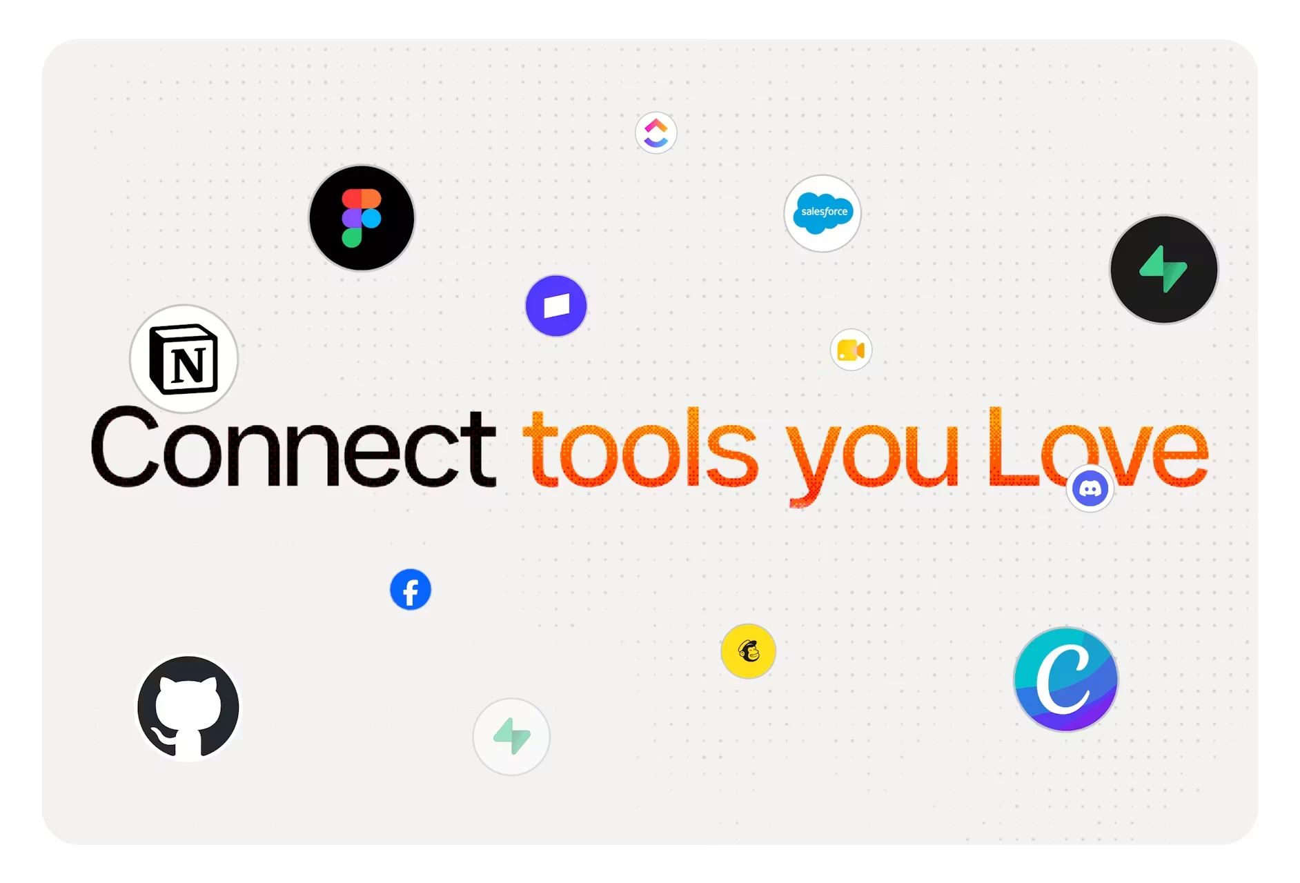 Modulify connects to over a hundred tools including Figma, Notion, Salesforce and GitHub